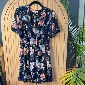 Le Serene Floral Tie-Front Dress